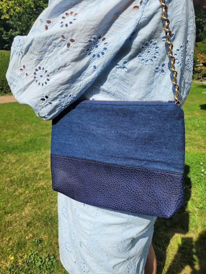 blauwe handtas, Ophalen of Verzenden, Zo goed als nieuw, Blauw, Handtas