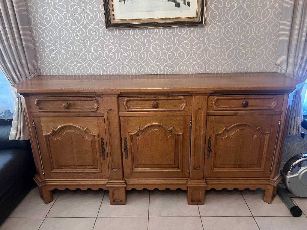 Schitterende Massieve Eiken Eetkamer (6 delig), Huis en Inrichting, Complete eetkamers, Gebruikt, 4 tot 6 stoelen, Ophalen