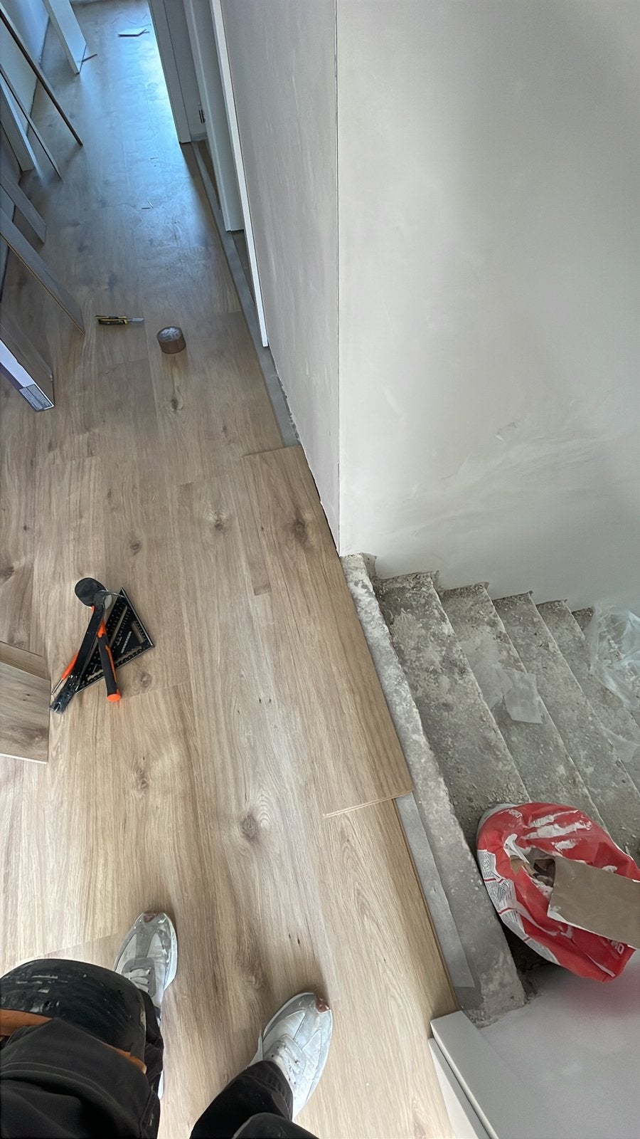Laminaat leggen, Ophalen