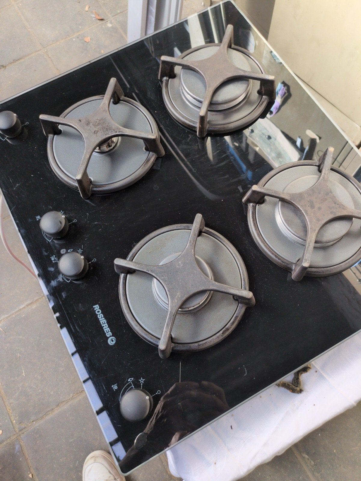Taque au gaz ROSIÈRES - gaz de ville - Vitre, Electroménager, Gaz, 4 zones de cuisson, Encastré, Enlèvement