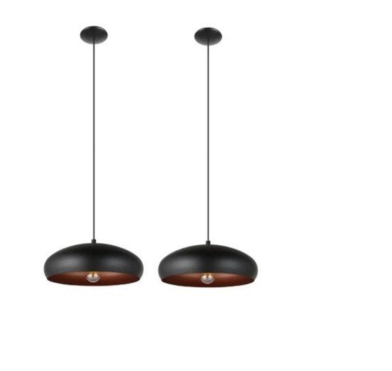 Hanglampen Eglo 'Mogano 1' 3 stuks, Enlèvement, Comme neuf, Métal, E27 (grand)