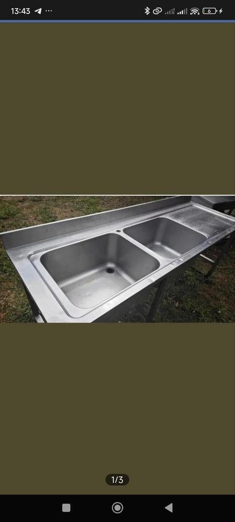 Évier double inox, Enlèvement