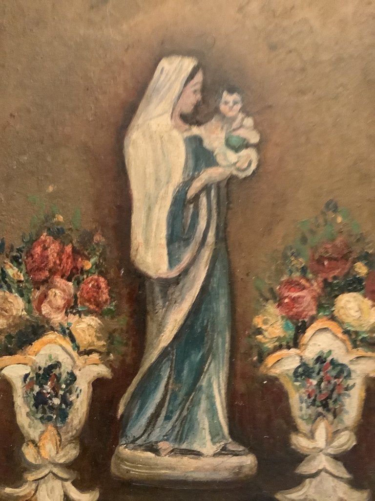 Schilderwerkje met polychrome, Enlèvement