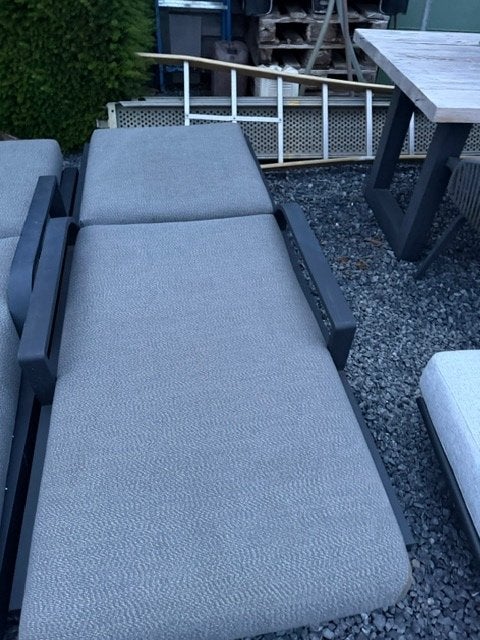 2 ligbedden, Tuin en Terras, Ligbedden, Ophalen, Gebruikt, Aluminium