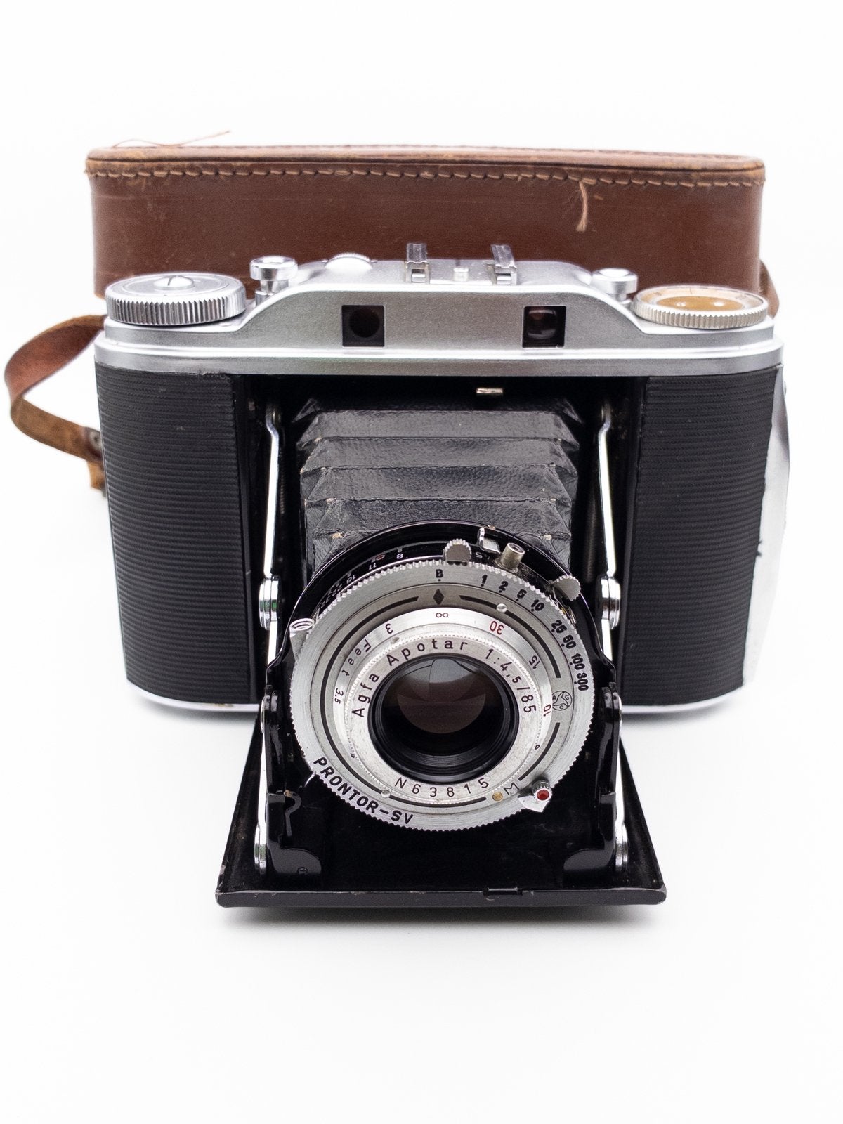 Agfa Isolette III avec objectif Apotar et télémètre, Enlèvement ou Envoi, Comme neuf, Reflex miroir, Autres Marques
