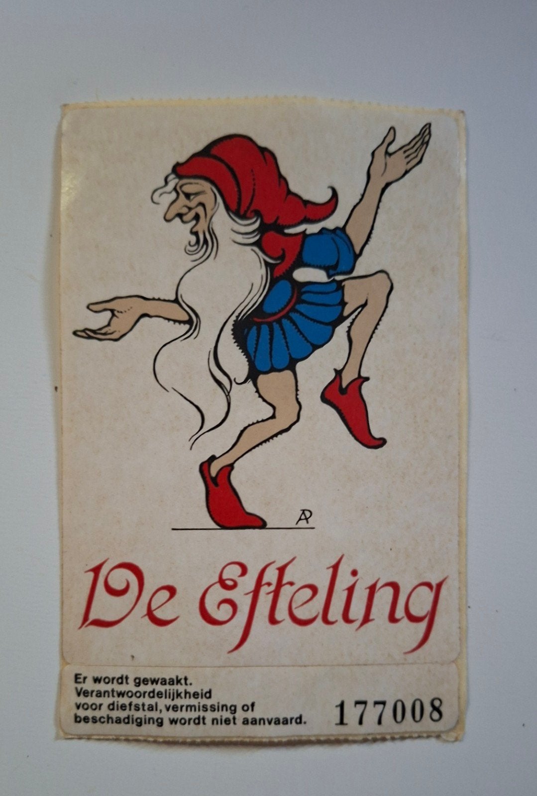 Autocollant Efteling, Enlèvement ou Envoi, Comme neuf, Marque