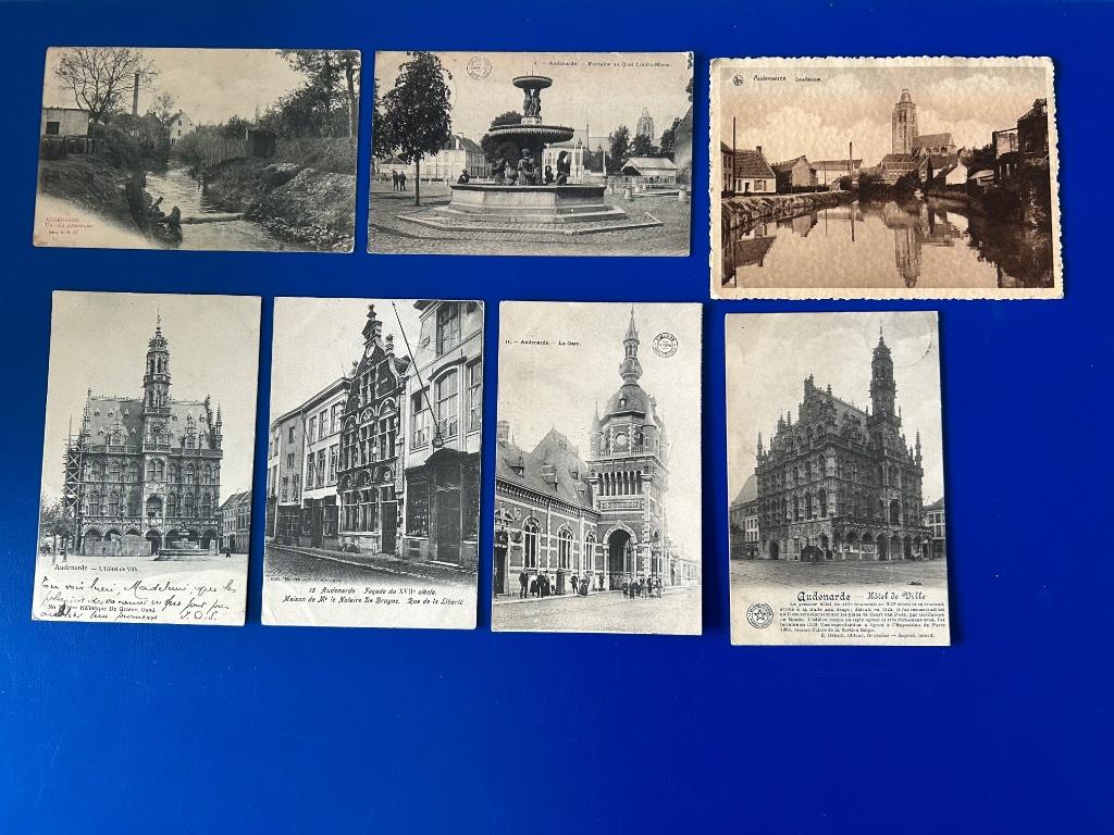 7 postkaarten Oudenaarde, Verzamelen, Ophalen of Verzenden