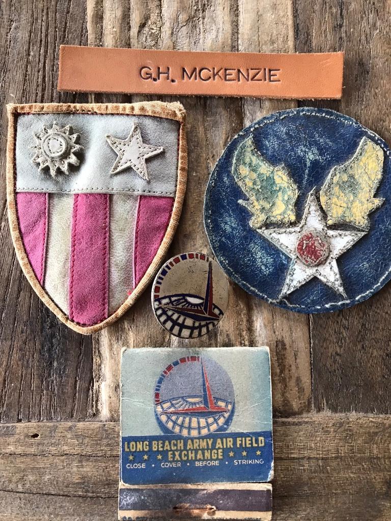WW2 insignes cuirs Pilote CBI US AAF, Collections, Enlèvement ou Envoi, Armée de l'air, Ruban, Médaille ou Ailes