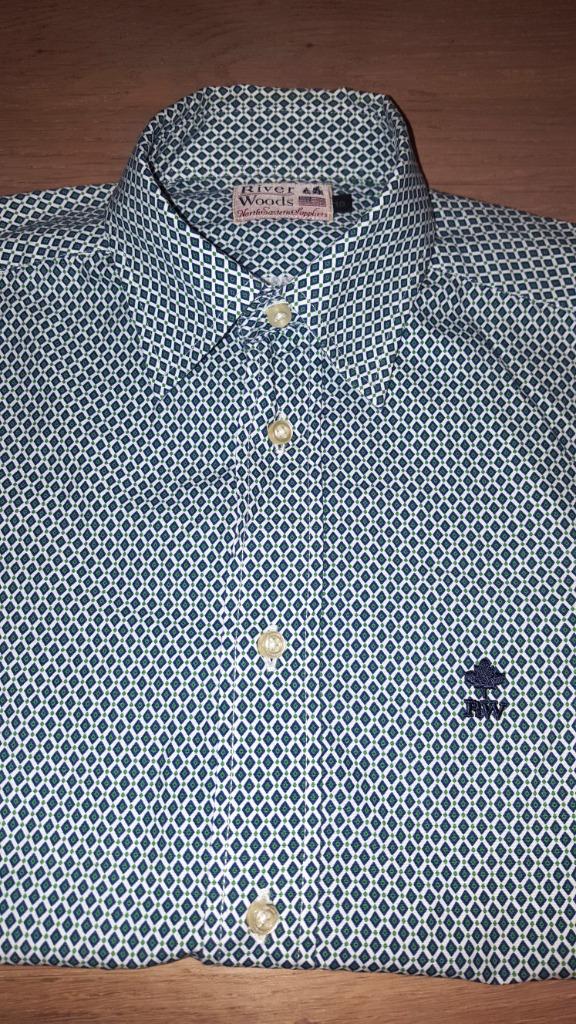 Zomerhemd / hemd River Woods maat 140 korte mouwen, River Woods, Overhemd of Blouse, Ophalen of Verzenden, Zo goed als nieuw