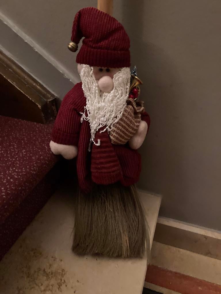 Decoratieve kerstman bezem, NIEUW, Ophalen of Verzenden, Nieuw