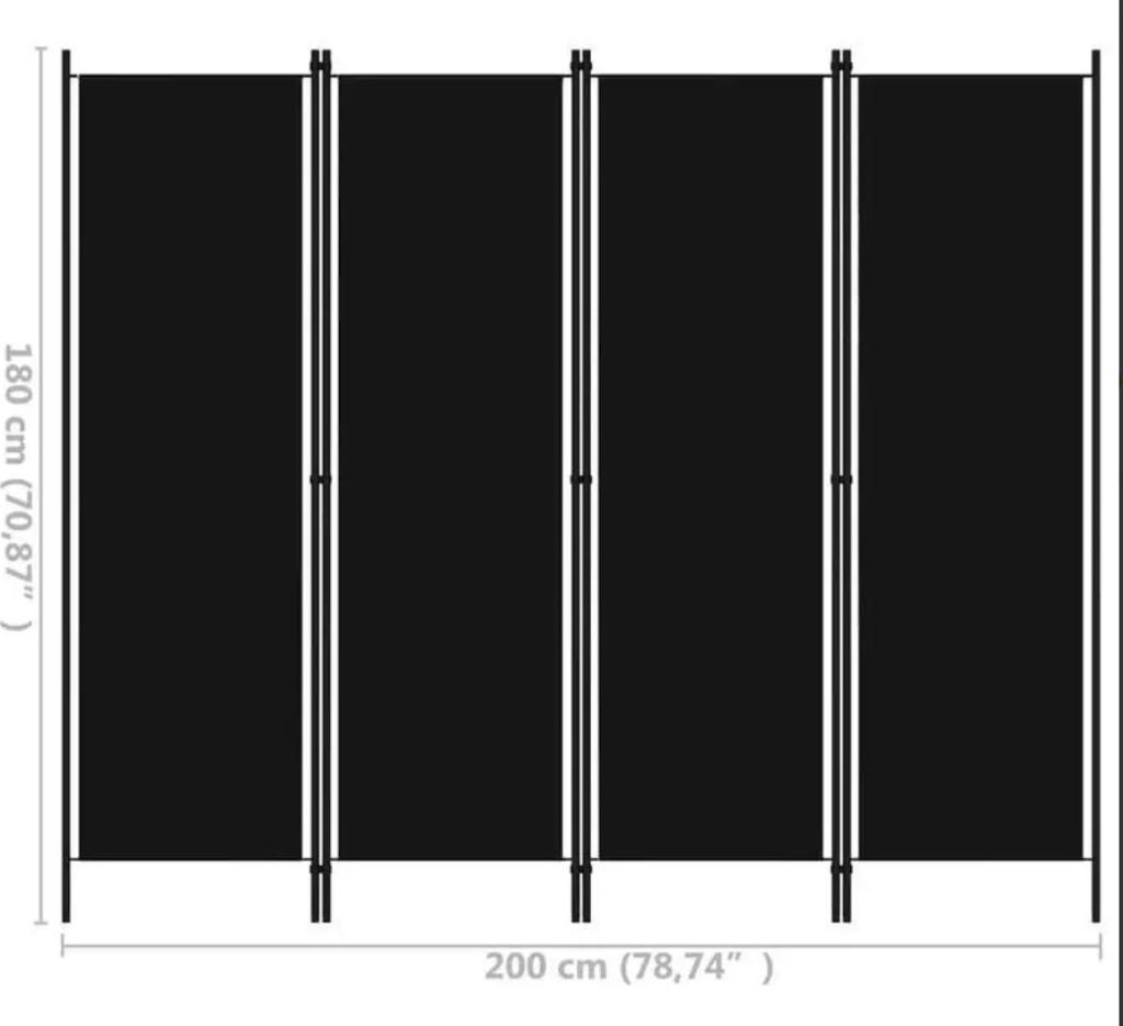 Paravent 4 pans le noir (200cm)et 3pans pour le blanc(150cm, Enlèvement ou Envoi, Neuf