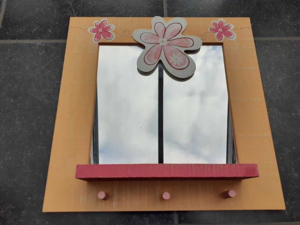 Miroir décoratif pr chambre d'enfant avec étagère et crochet, Enlèvement