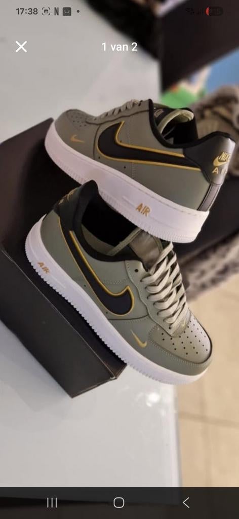 Nike Airforce '07 olive green gold black, Ophalen