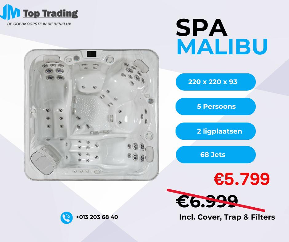 Jacuzzi Malibu (Balboa) - 5 pers. - 220x220cm - 68 jets!, Ophalen of Verzenden, Nieuw, Overige typen