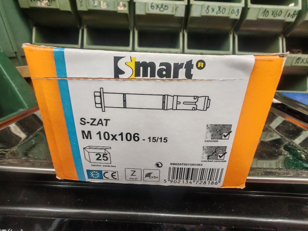 Boite de 25 Goujons d'ancrage 10x106, Enlèvement ou Envoi, Neuf