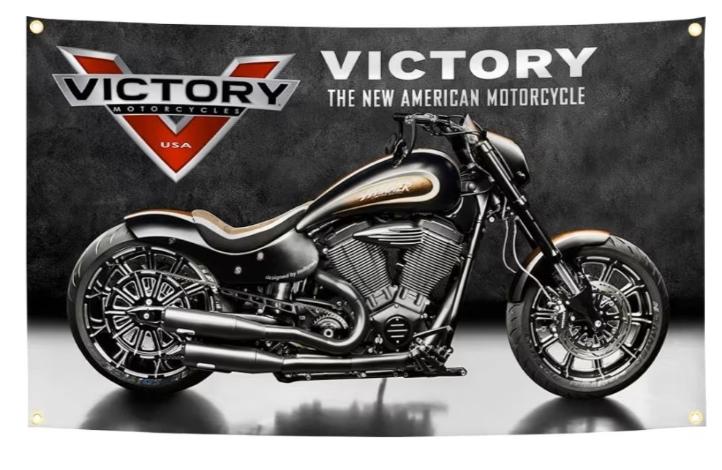 Grote vlaggen Victory Motorcycles (150x90cm), Ophalen of Verzenden, Nieuw