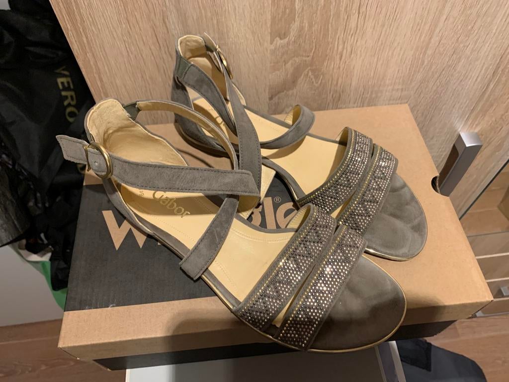 Gabor dames sandalen, Bruin, Zo goed als nieuw, Sandalen of Muiltjes, Ophalen of Verzenden
