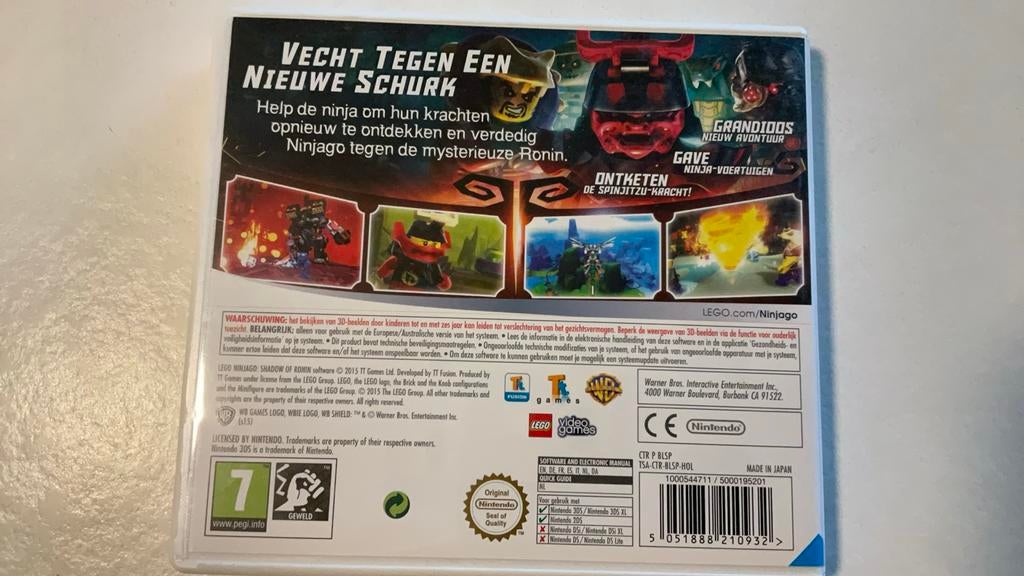 Ninjago shadow of ronin 3ds, Enlèvement ou Envoi, Utilisé, À partir de 12 ans