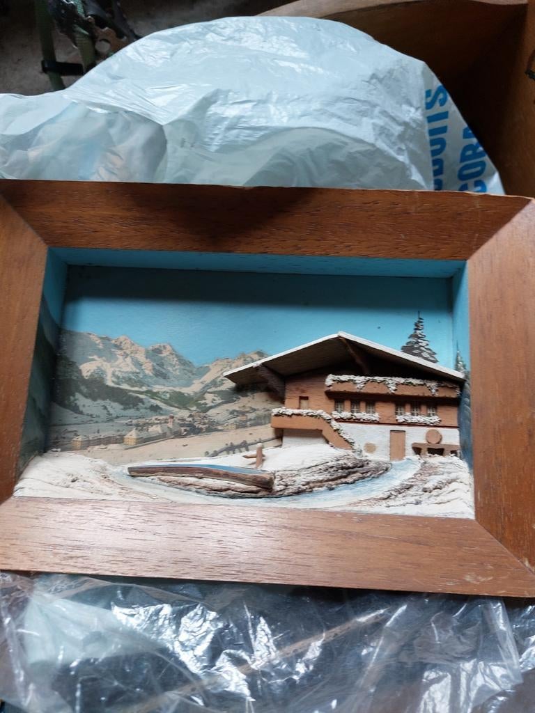 Petit cadre en relief en bois, Enlèvement ou Envoi