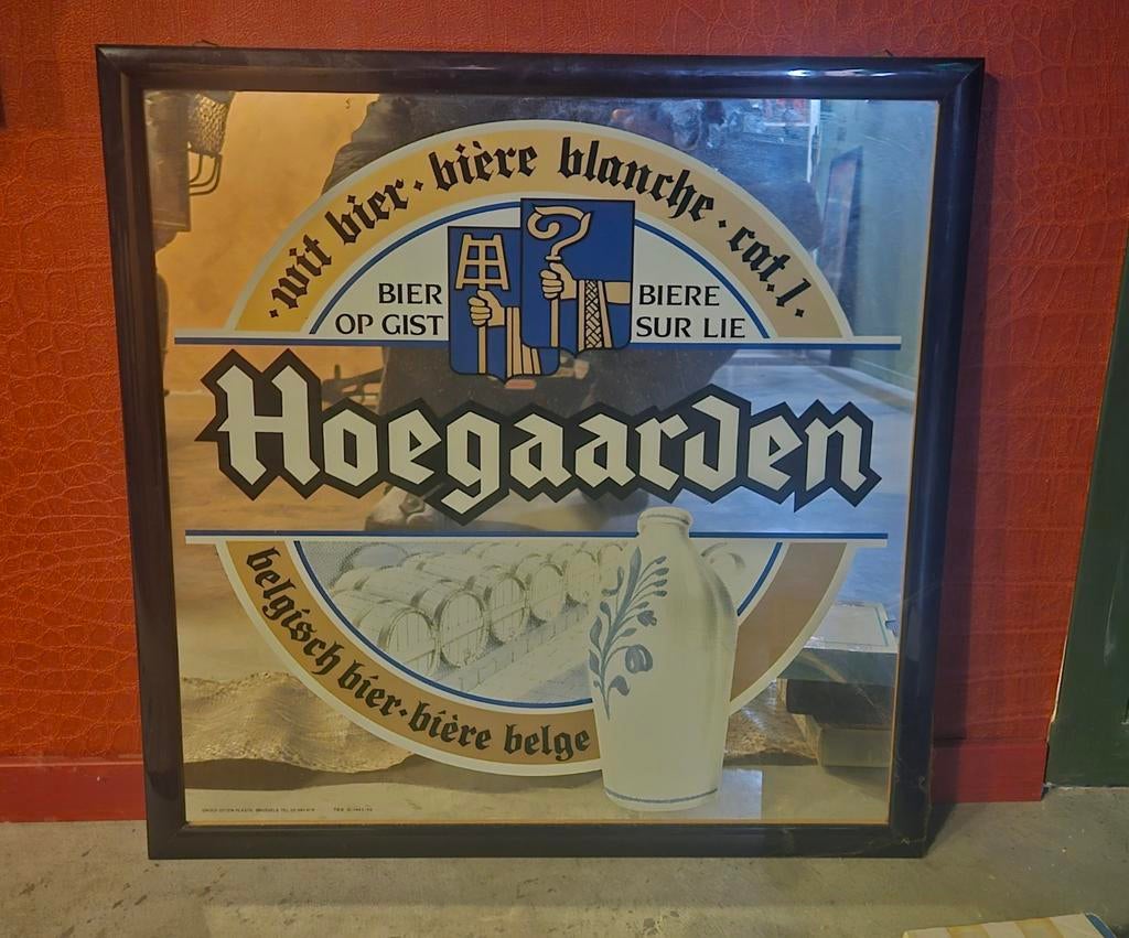 Spiegel Hoegaarden 50cm op 50cm, Verzamelen, Ophalen