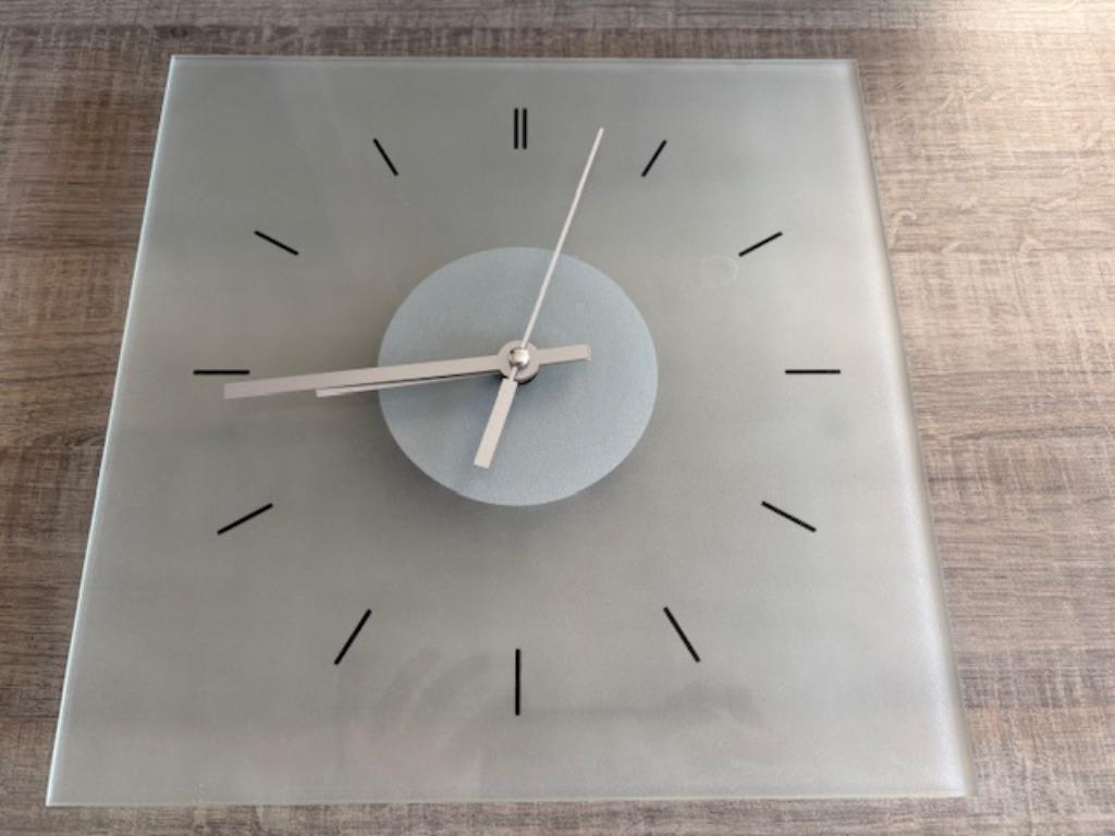 Glazen wandklok, Ophalen, Gebruikt, Wandklok