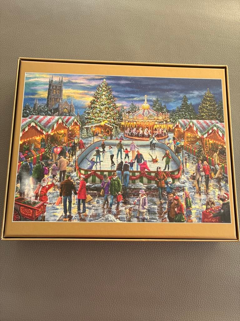 Puzzel 1000 stukjes. “Cosy Christmas Fair”, Ophalen of Verzenden, 500 t/m 1500 stukjes, Zo goed als nieuw, Legpuzzel