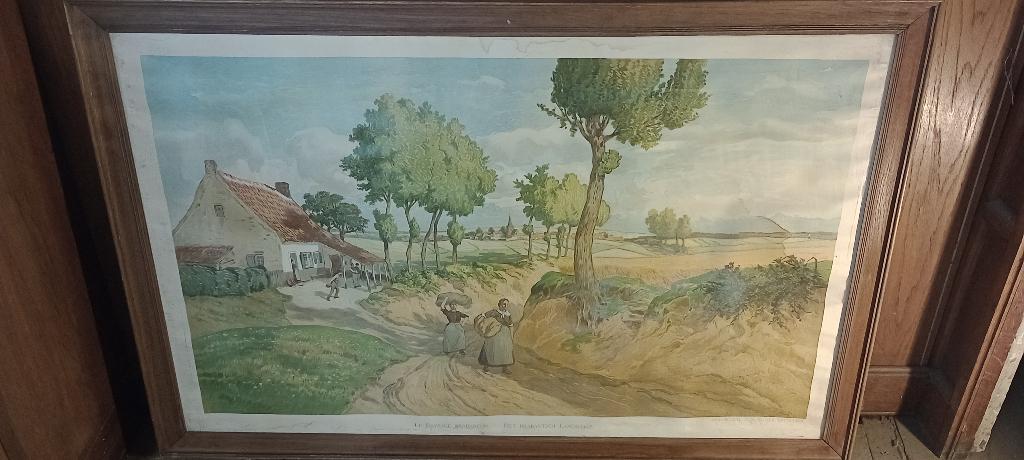 Gravure Amédée Ernest LYNEN, O. DE RYCKER, n652, Antiquités & Art, Art | Eaux-fortes & Gravures, Gravure, Paysage, Enlèvement