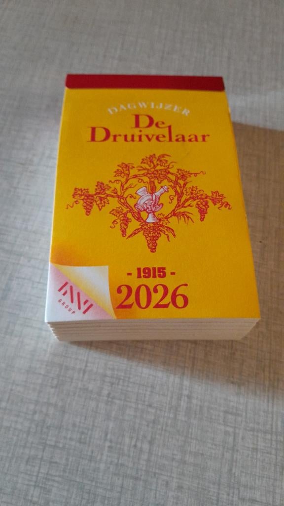 Druivelaar 2026 nieuw!!!, Diversen, Kalenders, Ophalen of Verzenden, Dagkalender, Nieuw