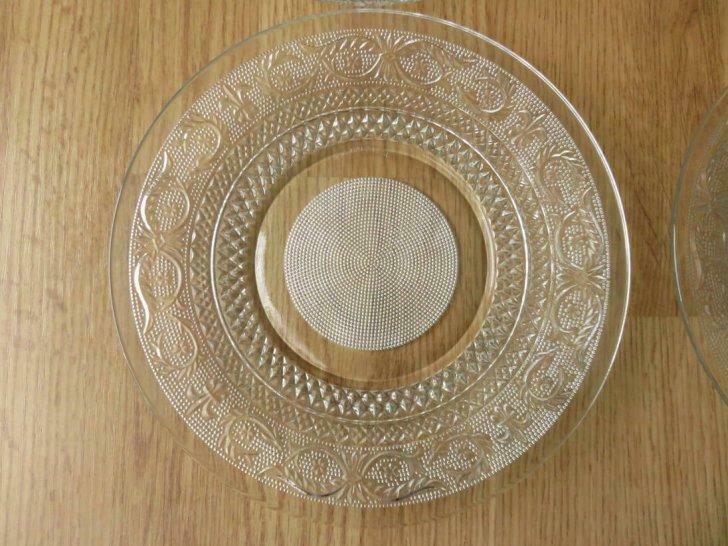 6 superbes assiettes en verre Fleurs de Lis Kig Malaysia, Neuf, Assiettes(s)