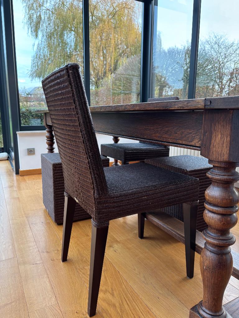 2 stoelen Vincent Sheppard, Huis en Inrichting, Stoelen, Ophalen, Gebruikt, Twee, Bruin