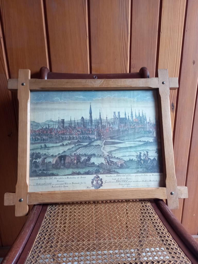Cadre ancienne représentation de la ville de Bruxelles, Autres sujets/thèmes, Avec cadre