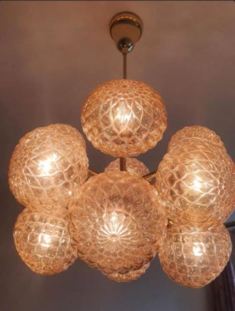 vintage sputnik hanglamp 12 armen mid century, Enlèvement, Maison et Meubles