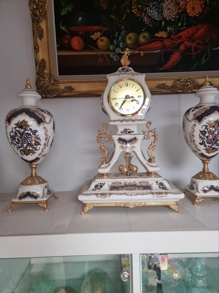Antiek pendule klok Limoges, Antiek en Kunst, Ophalen