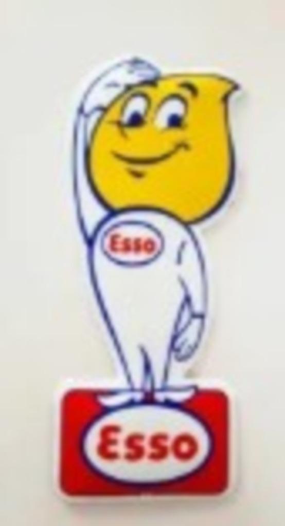 Esso piet druppel emaillen reclame bordjes decoratie kado, Enlèvement ou Envoi, Comme neuf, Panneau publicitaire