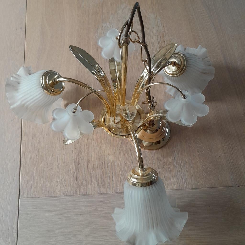 Plafondkroonluchter met 3 lampen, Huis en Inrichting, Ophalen, Gebruikt