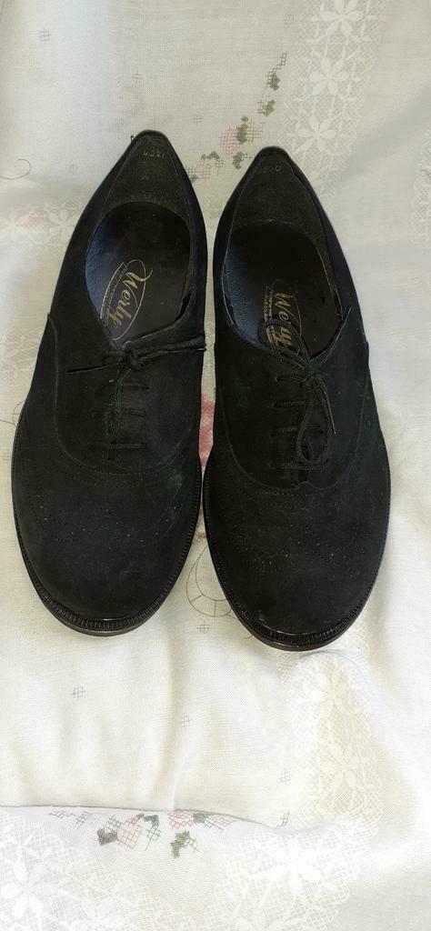 Chaussure dame plate daim noir pt 38 (ref 245), Vêtements | Femmes, Sans, Enlèvement ou Envoi, Noir