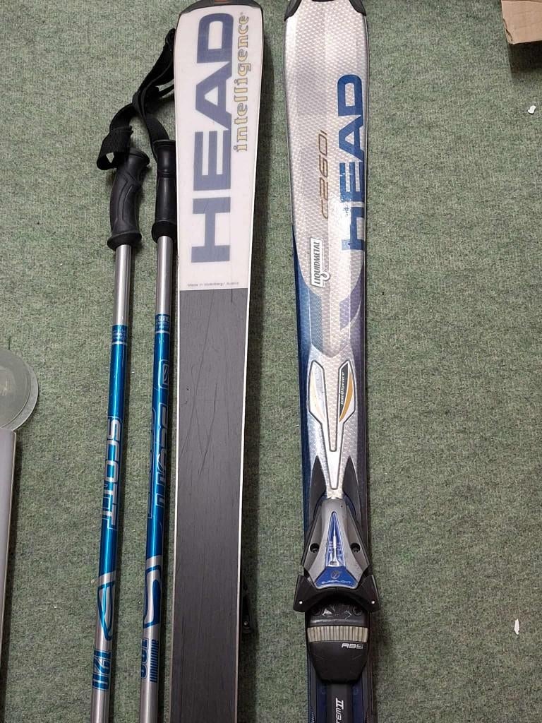 Skilatten HEAD C260i+stokken (latten 163cm), Ophalen, 160 tot 180 cm, Gebruikt, Carve