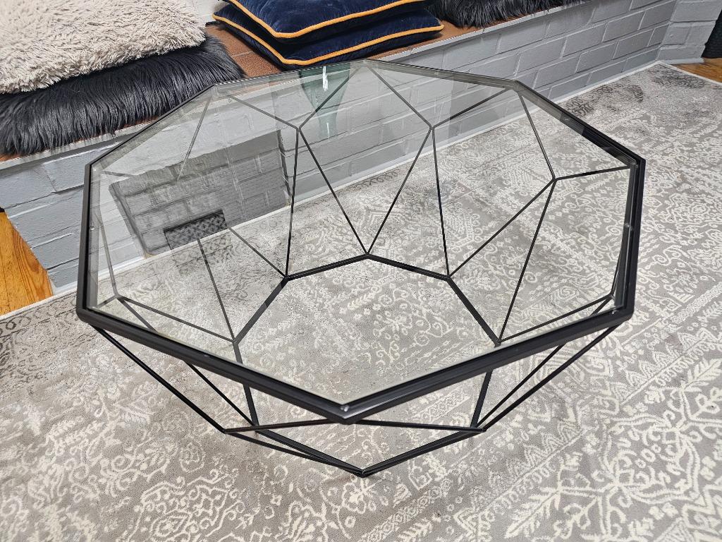 Table basse salon, Moins de 50 cm, Verre, Enlèvement, Utilisé