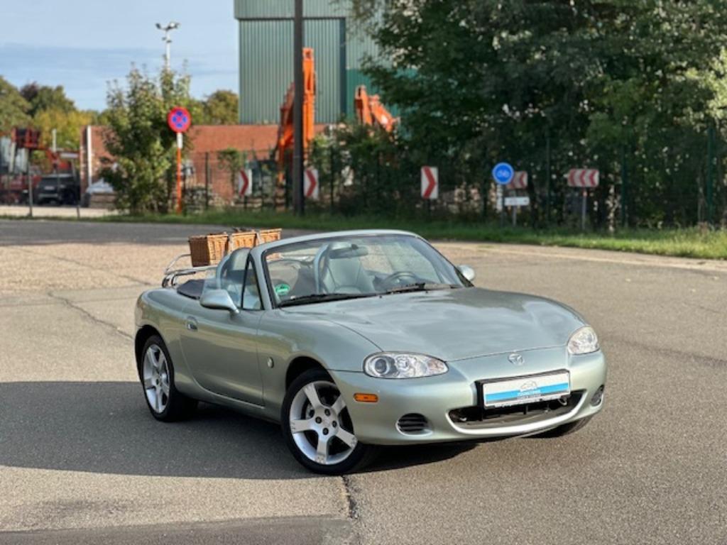 Mazda MX-5 1.8i 16v VVT Silver Blues | Leder | Zetelverw., Auto's, Mazda, 1025 kg, Achterwielaandrijving, 4 cilinders, Cabriolet