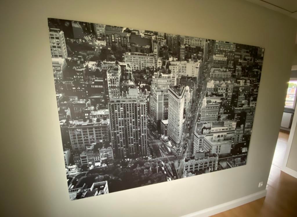 Luchtfoto New York op kader, Ophalen