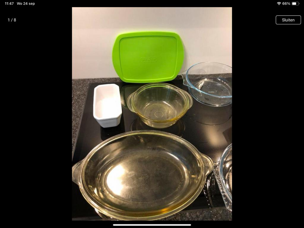 Lot Pyrex potten ovenschotels, Huis en Inrichting, Ophalen of Verzenden, Zo goed als nieuw
