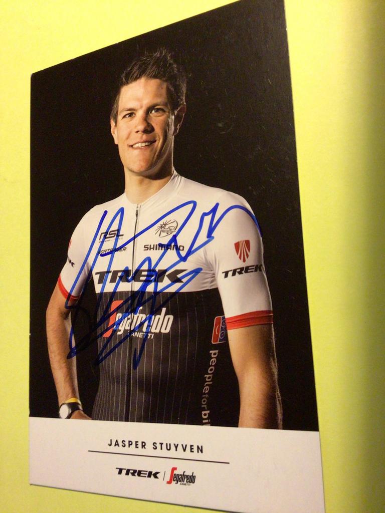 wielerkaart 2016 team trek jasper stuyven  signe, Verzenden, Zo goed als nieuw