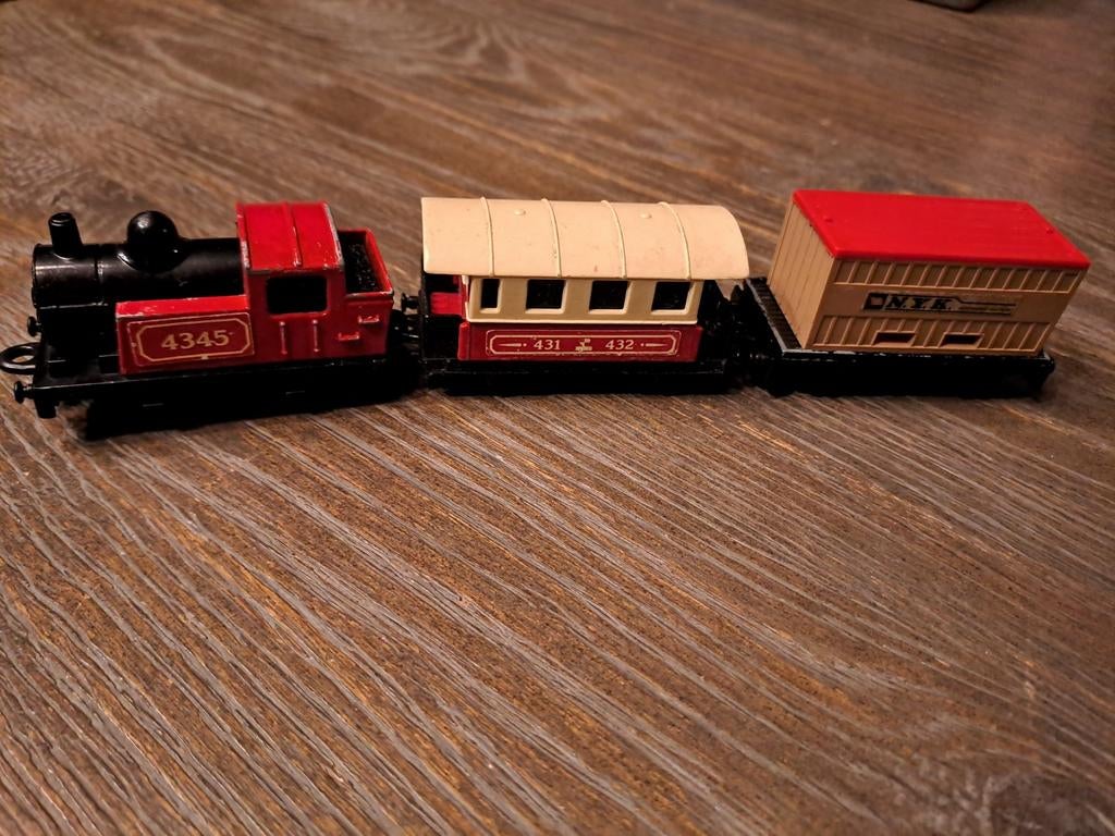 Vintage miniatuur treinset matchbox, Antiek en Kunst, Ophalen of Verzenden