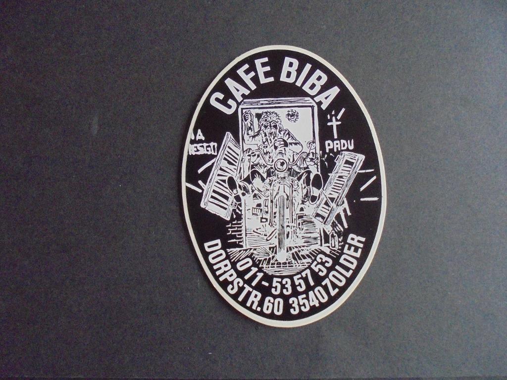 sticker Café Biba Zolder, Verzenden, Nieuw, Bedrijf of Vereniging
