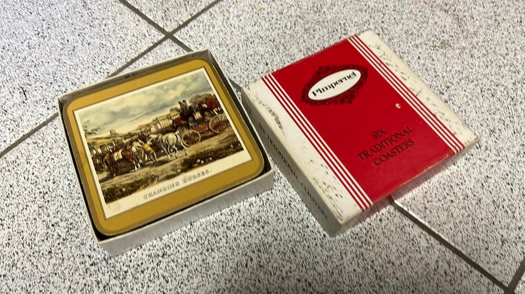 Pimpernel onderzetters in originele doos., Huis en Inrichting, Ophalen of Verzenden, Zo goed als nieuw