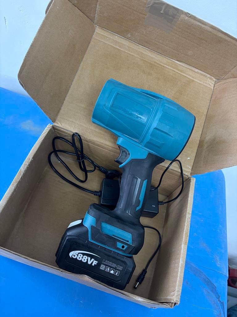 Batterijblazer, Tuin en Terras, Bladblazers, Ophalen, Zo goed als nieuw, Accu, Handgedragen