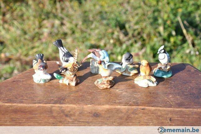 9 oiseaux en porcelaine decoratif + 1 ajoute apres, Enlèvement ou Envoi