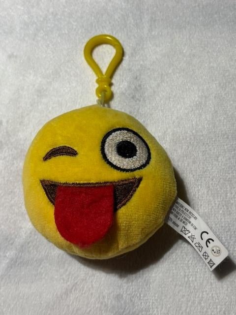 Emoji gevulde joker diameter van 9 cm met clip en geluid, Kinderen en Baby's, Speelgoed | Knuffels en Pluche, Ophalen, Nieuw, Overige typen