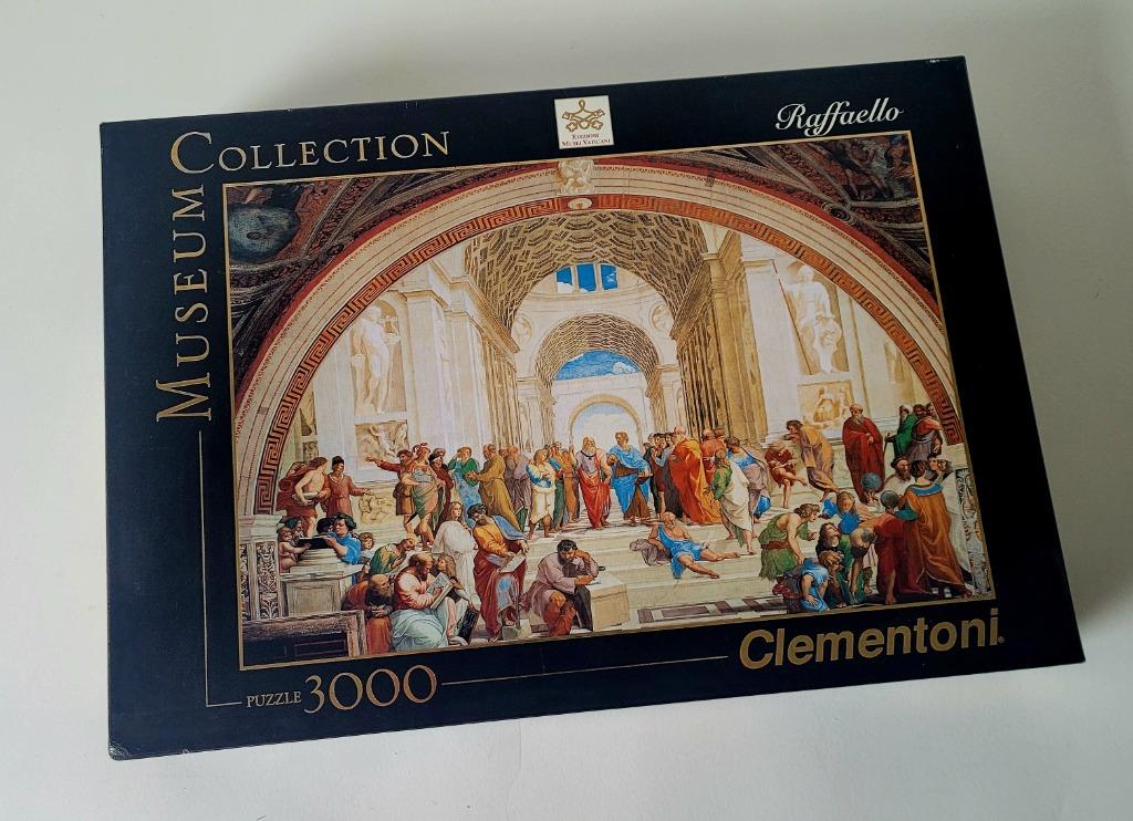 Clementoni Rafael School van Athene Museum Collectie 3000pcs, Ophalen of Verzenden, Meer dan 1500 stukjes, Zo goed als nieuw, Legpuzzel