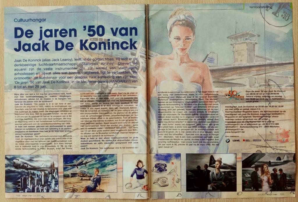 artikel De jaren '50 van Jaak De Koninck, Verzamelen, Tijdschriften, Kranten en Knipsels, Ophalen of Verzenden, 1940 tot 1960